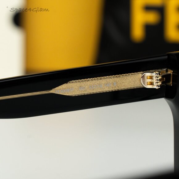 Fendi Women Eyeglasses Black Demo Square FE50085F FENDI ROMA 001 NEW AUTHENTIC - Picture 6 of 8